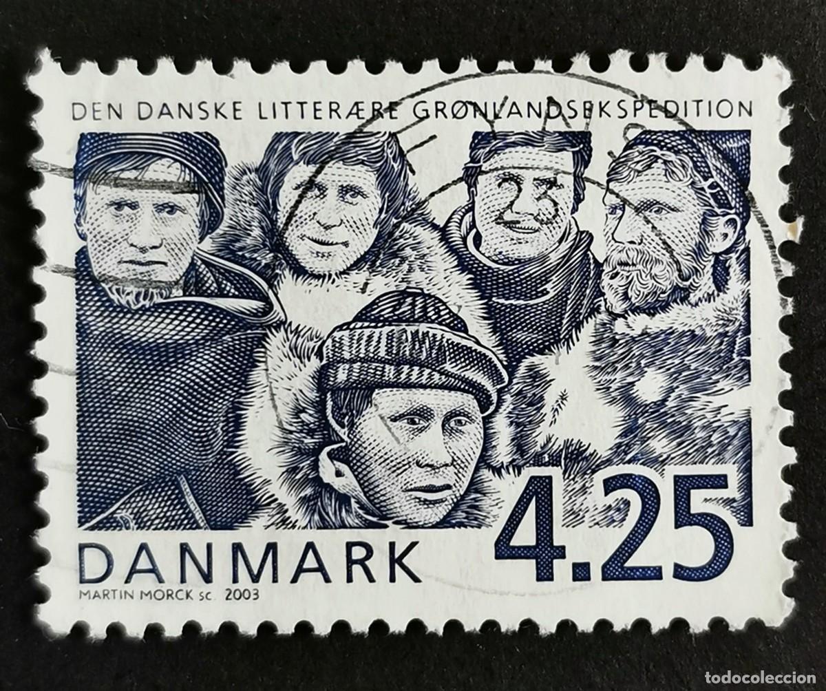 Sellos: Sello Dinamarca 2003, Miembros de la expedici&oacute;n a Groenlandia, 4.25 dkr. Michel: DK 1335