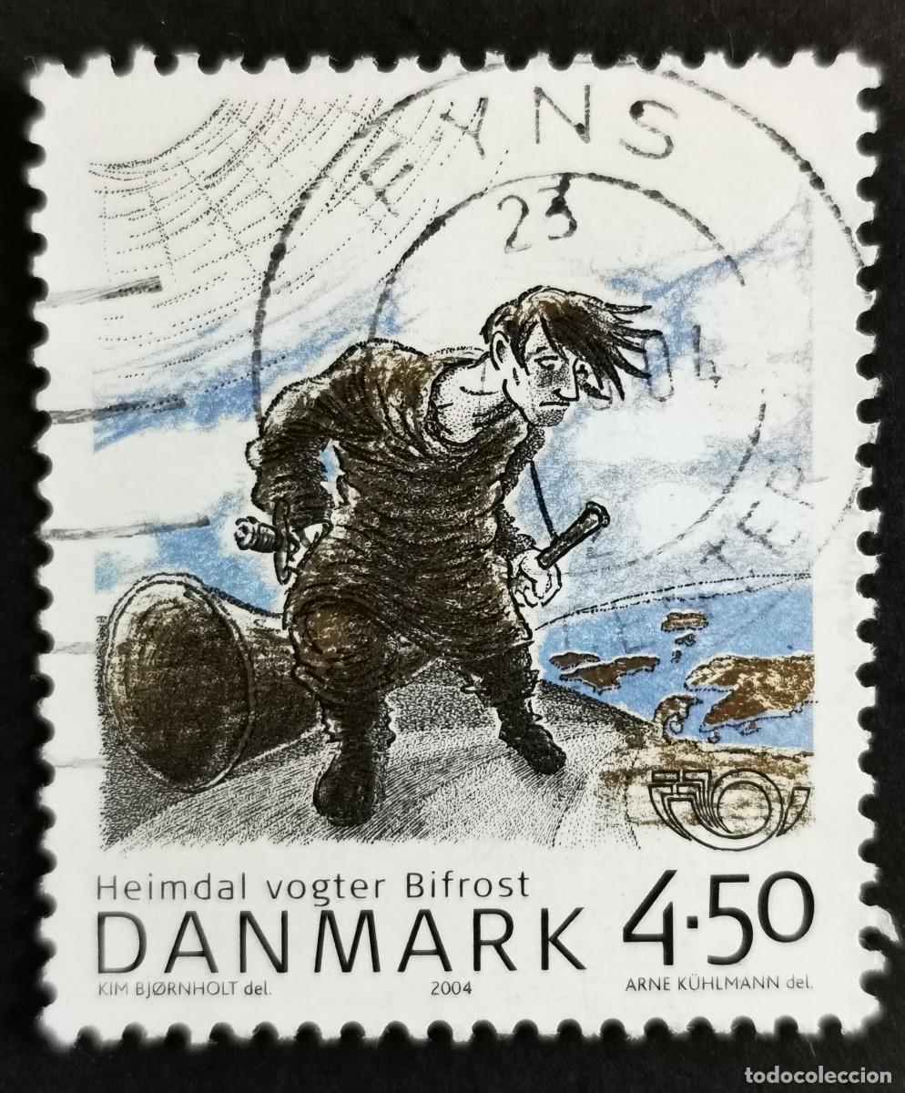 Sellos: Sello Dinamarca 2004, Mitolog&iacute;a n&oacute;rdica: Heimdal custodia puente Bifrost, 4.50 dkr. Michel: DK 1366