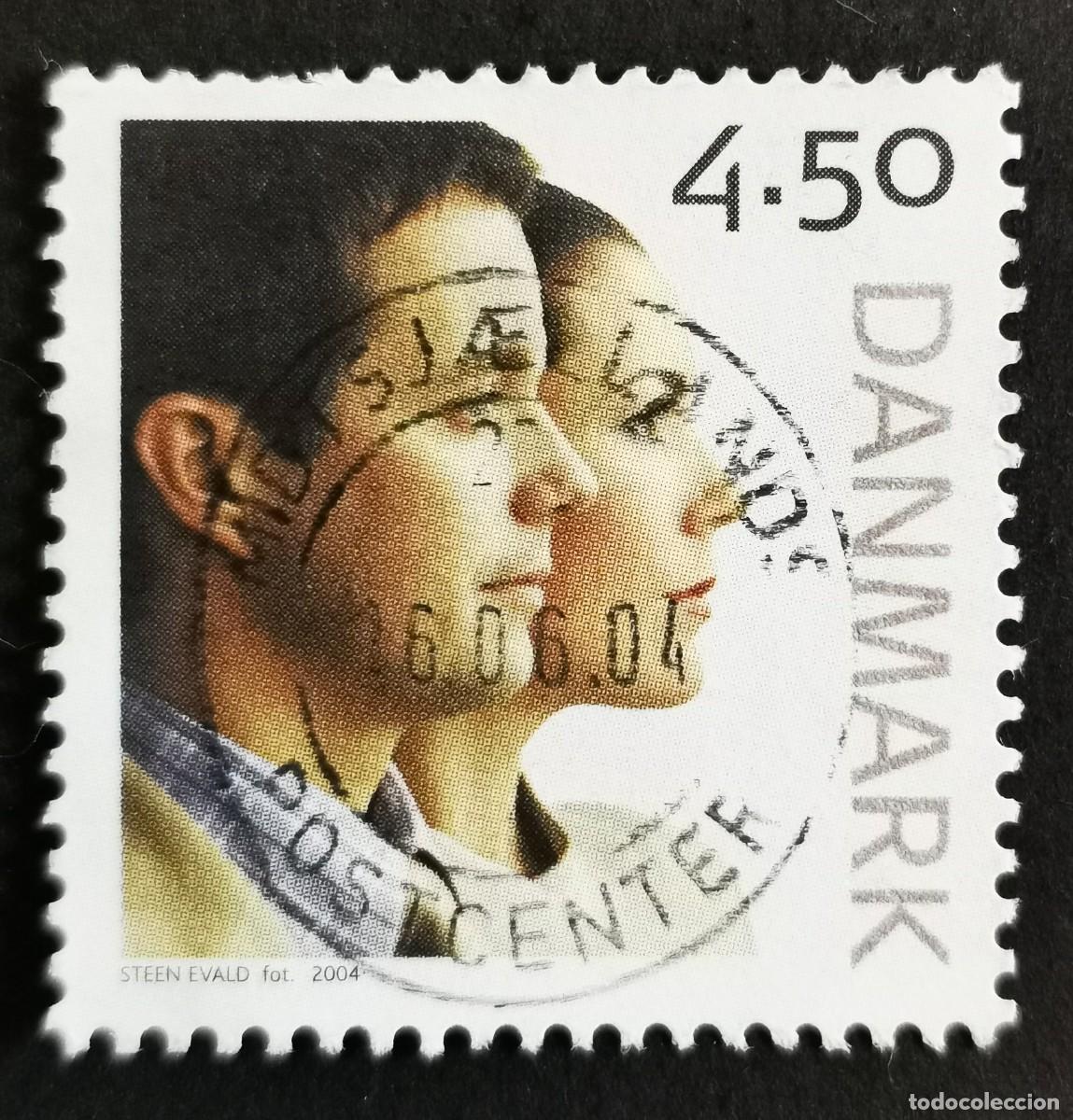 Sellos: Sello Dinamarca 2004, El pr&iacute;ncipe Federico y Mar&iacute;a Donaldson, Boda real, 4.50 dkr. Michel: DK 1369