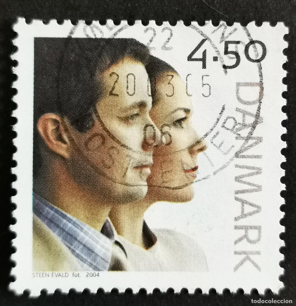 Sellos: Sello Dinamarca 2004, El pr&iacute;ncipe Federico y Mar&iacute;a Donaldson, Boda real, 4.50 dkr. Michel: DK 1369