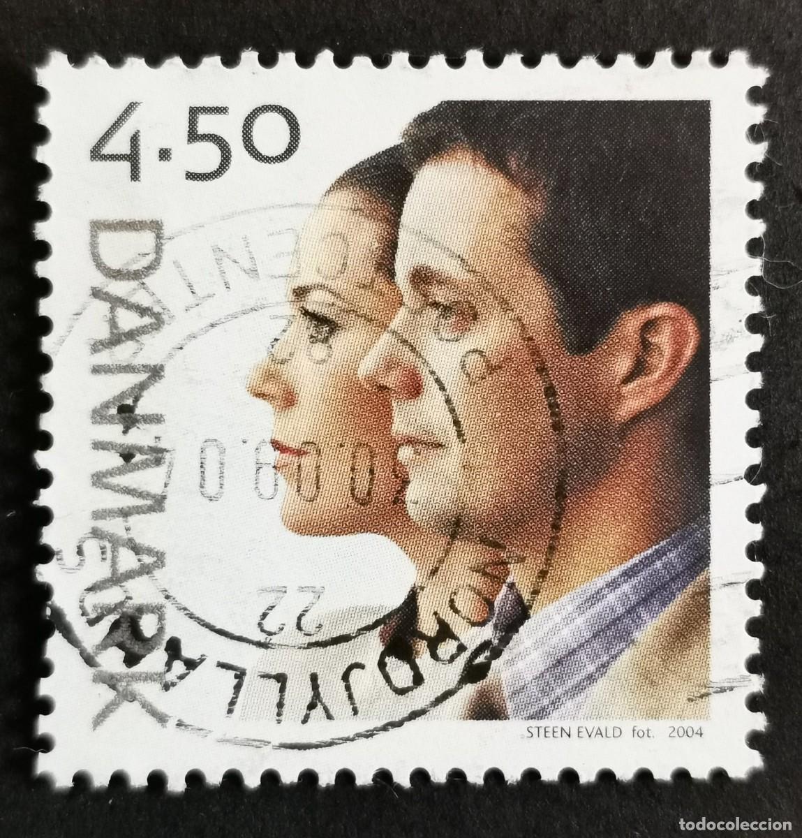 Sellos: Sello Dinamarca 2004, El pr&iacute;ncipe Federico y Mar&iacute;a Donaldson, Boda real, 4.50 dkr. Michel: DK 1370