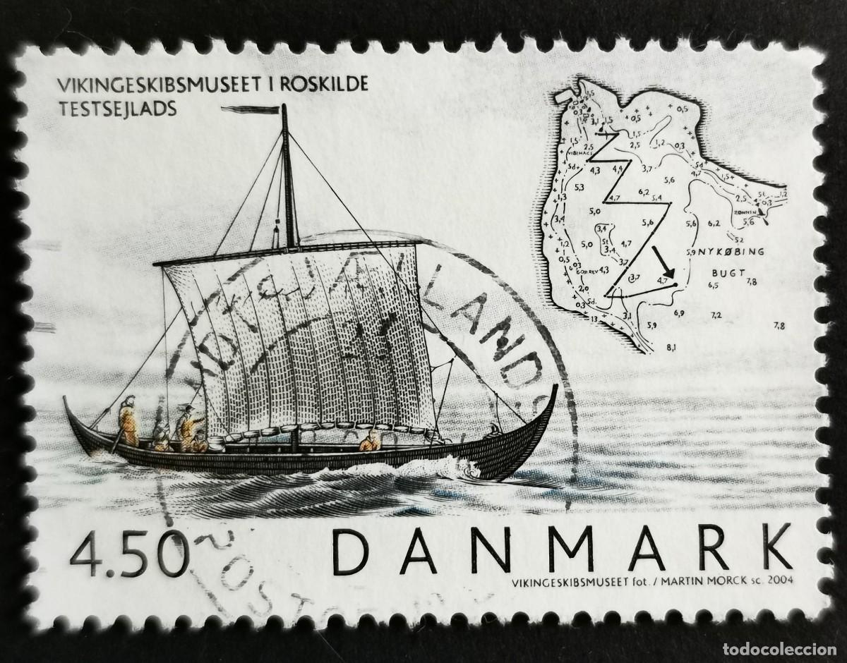 Sellos: Sello Dinamarca 2004, Navegaci&oacute;n prueba reconstrucci&oacute;n Barcos vikingos, 4.50 dkr. Michel: DK 1377