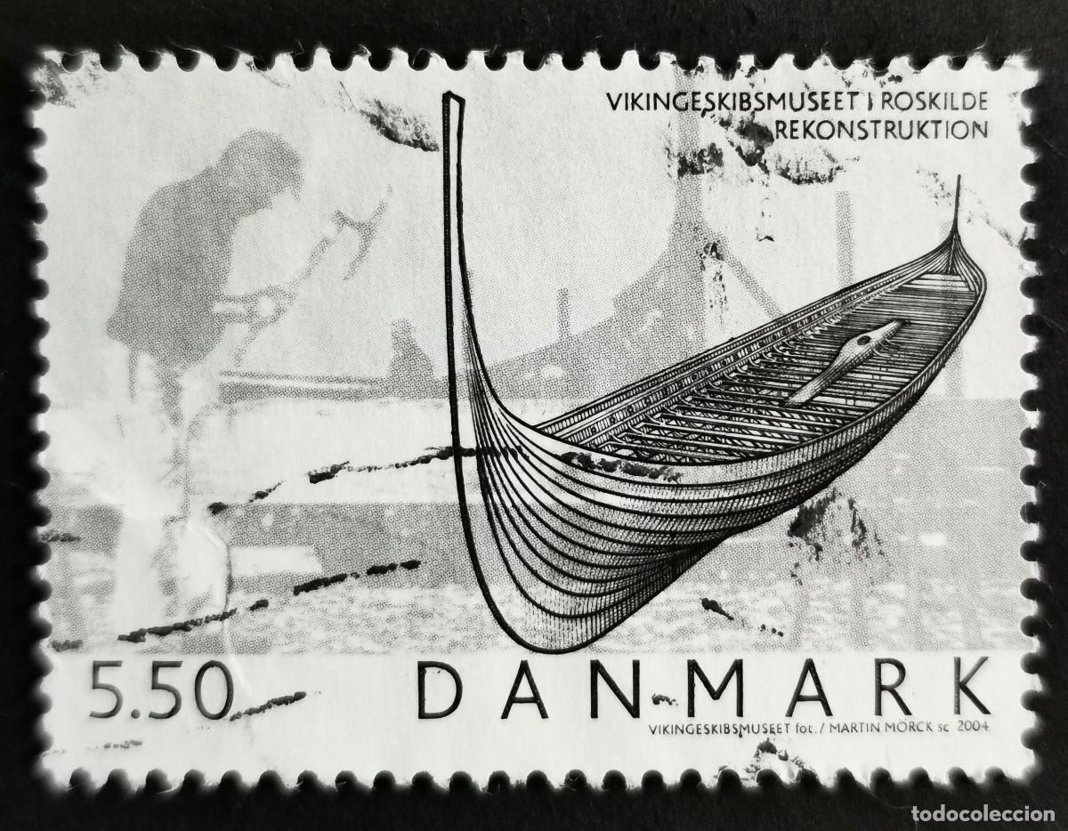 Sellos: Sello Dinamarca 2004, Navegaci&oacute;n prueba reconstrucci&oacute;n Barcos vikingos, 5.50 dkr. Michel: DK 1378
