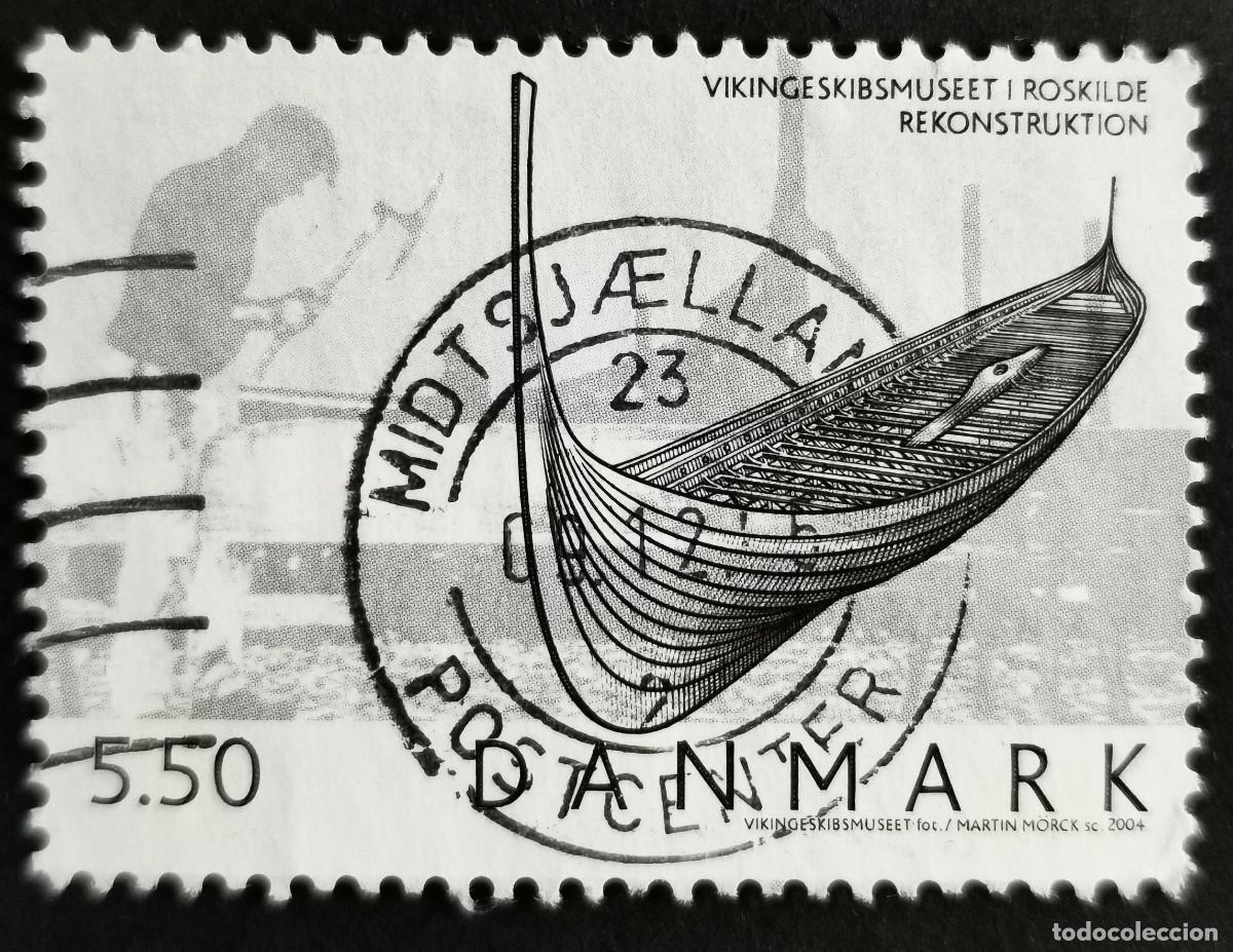Sellos: Sello Dinamarca 2004, Navegaci&oacute;n prueba reconstrucci&oacute;n Barcos vikingos, 5.50 dkr. Michel: DK 1378