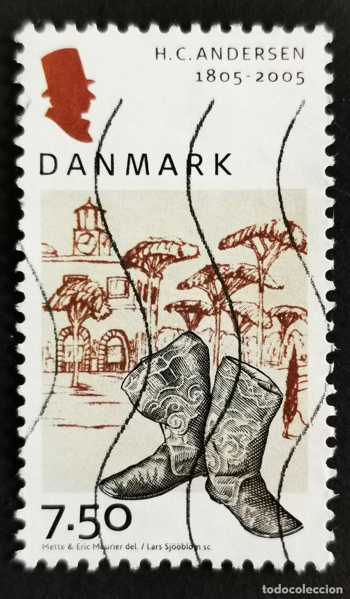 Sellos: Sello Dinamarca 2005, Botas viaje marroqu&iacute;es dibujo Villa Borghese, Roma, 7.50 dkr. Michel: DK 1399