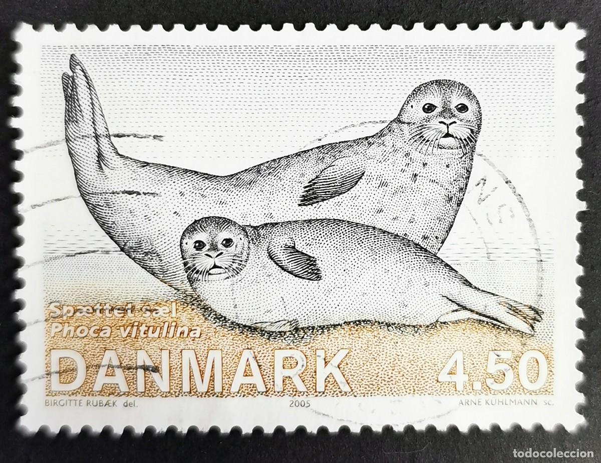 Sellos: Sello Dinamarca 2005, Foca com&uacute;n (Foca Vitulina), 4,50 dkr. Michel: DK 1417