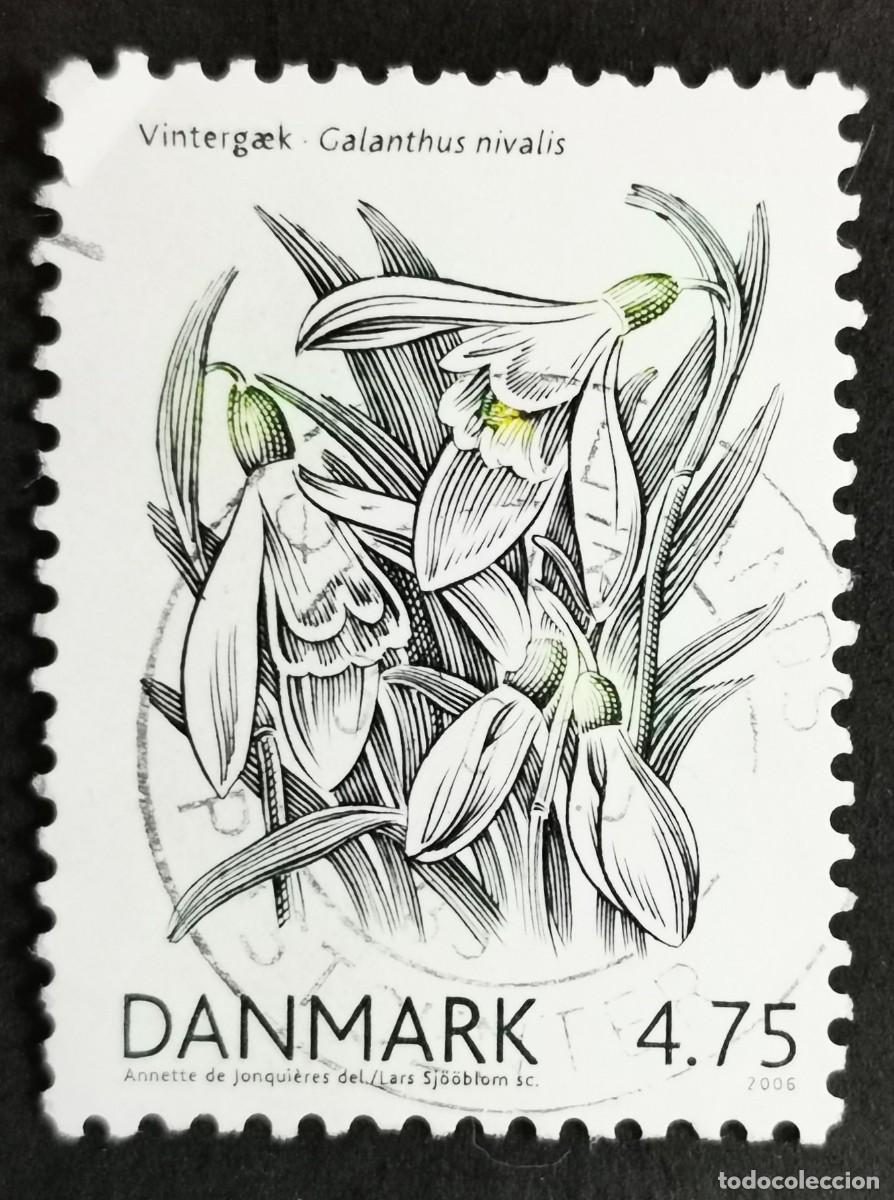 Sellos: Sello Dinamarca 2006, Campanilla de invierno (Galanthus nivalis), 4.75 dkr. Michel: DK 1423