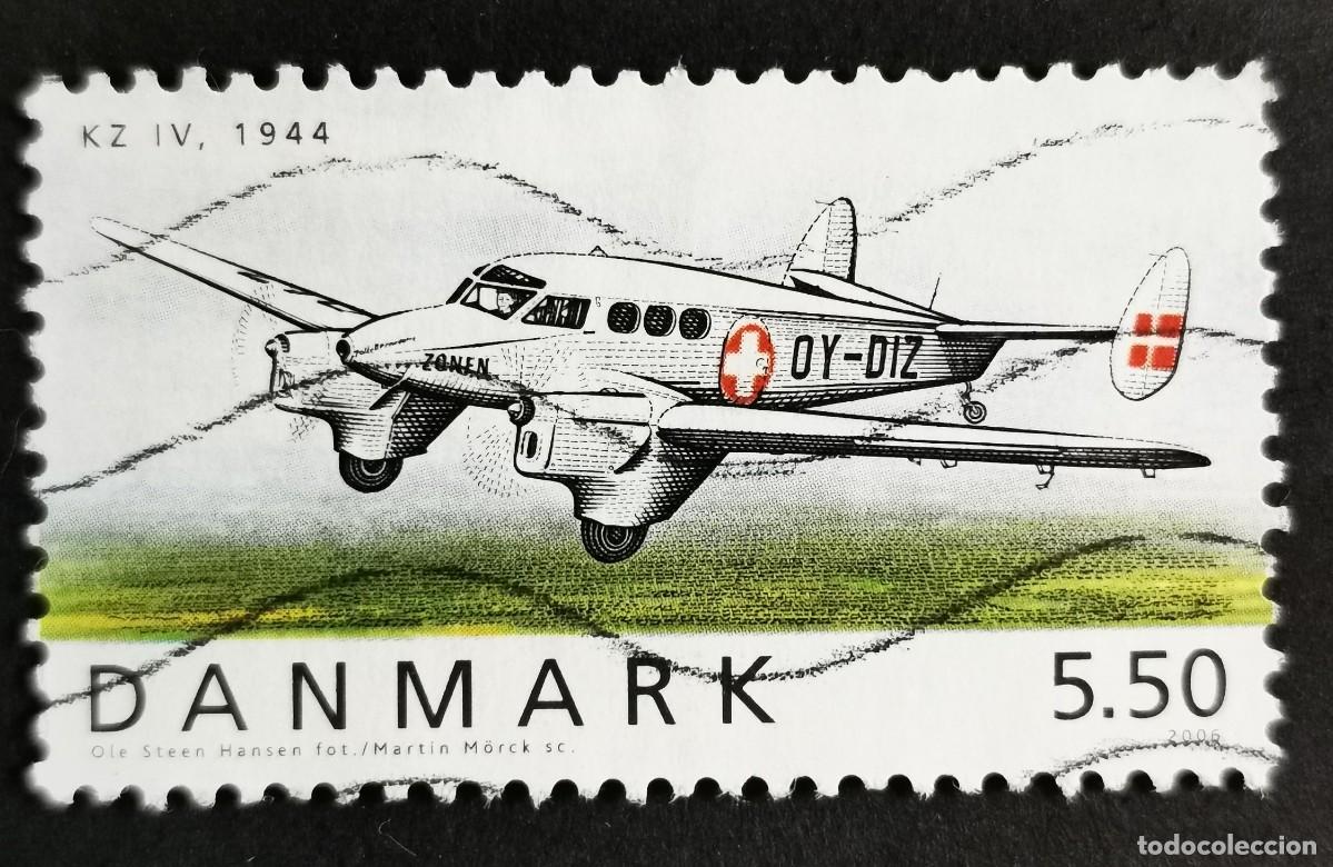 Sellos: Sello Dinamarca 2006, Avi&oacute;n de rescate KZ IV (1944), 5.50 dkr. Michel: DK 1442