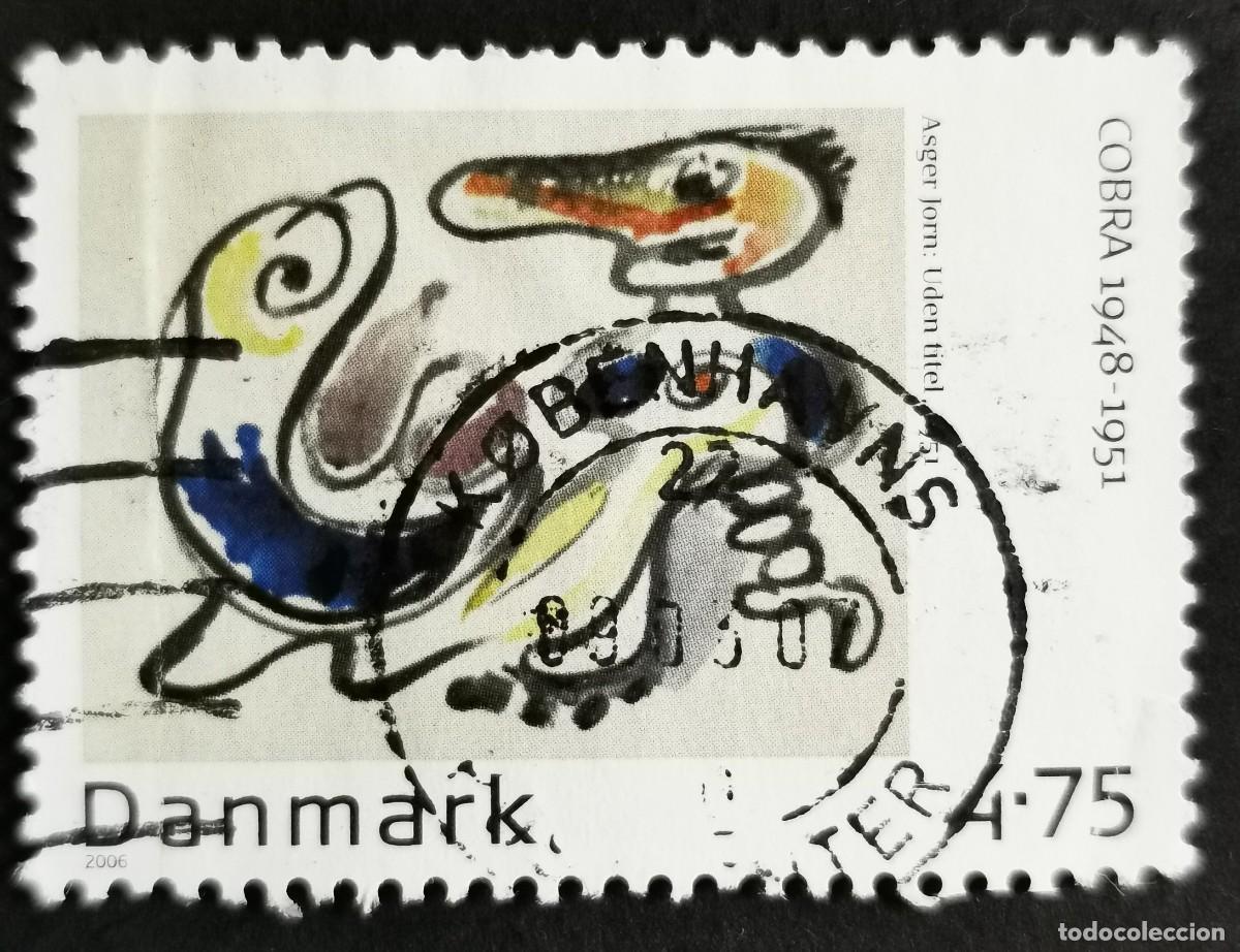 Sellos: Sello Dinamarca 2006, Cuadro de Asger Jorn de 1951 - Sin t&iacute;tulo, 4.75 dkr. Michel: DK 1446