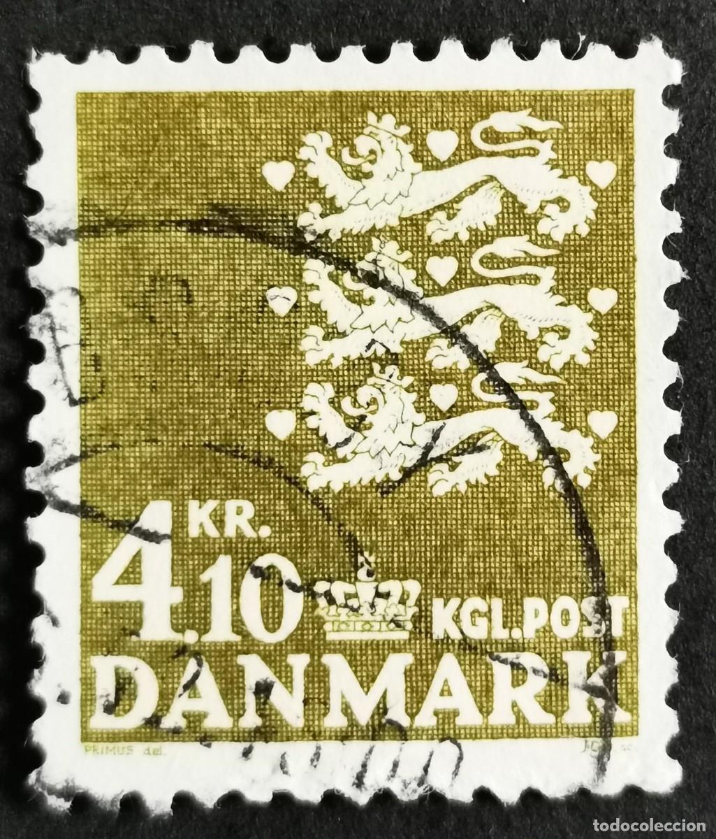 Sellos: Sello Dinamarca 1972, Escudo de armas, 4.50 dkr. Michel: DK 528