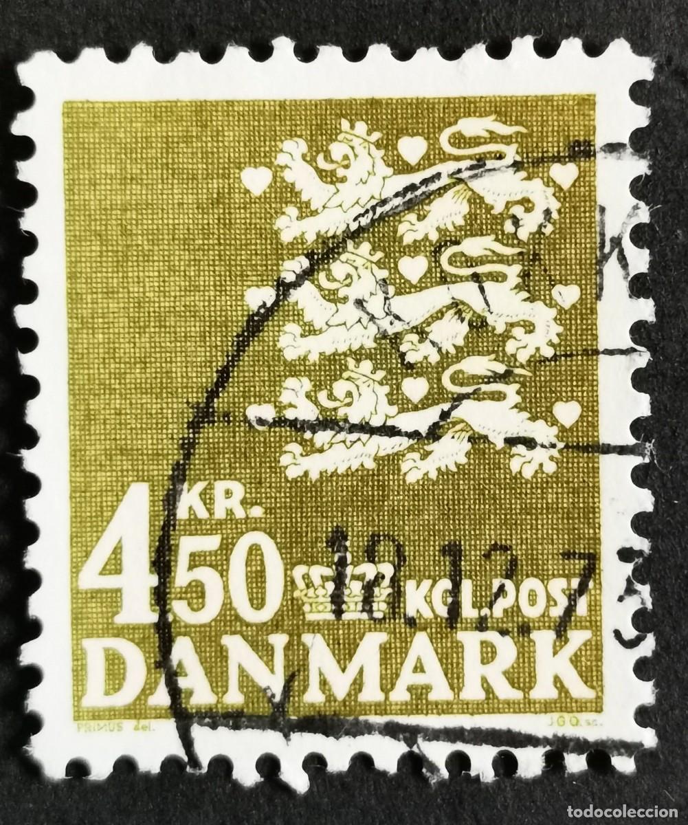 Sellos: Sello Dinamarca 1972, Escudo de armas, 4.50 dkr. Michel: DK 528