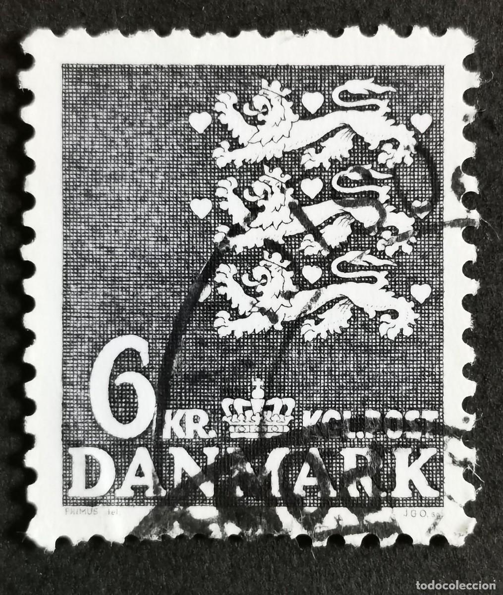 Sellos: Sello Dinamarca 1975, Escudo de armas, 6.00 dkr. Michel: DK 625