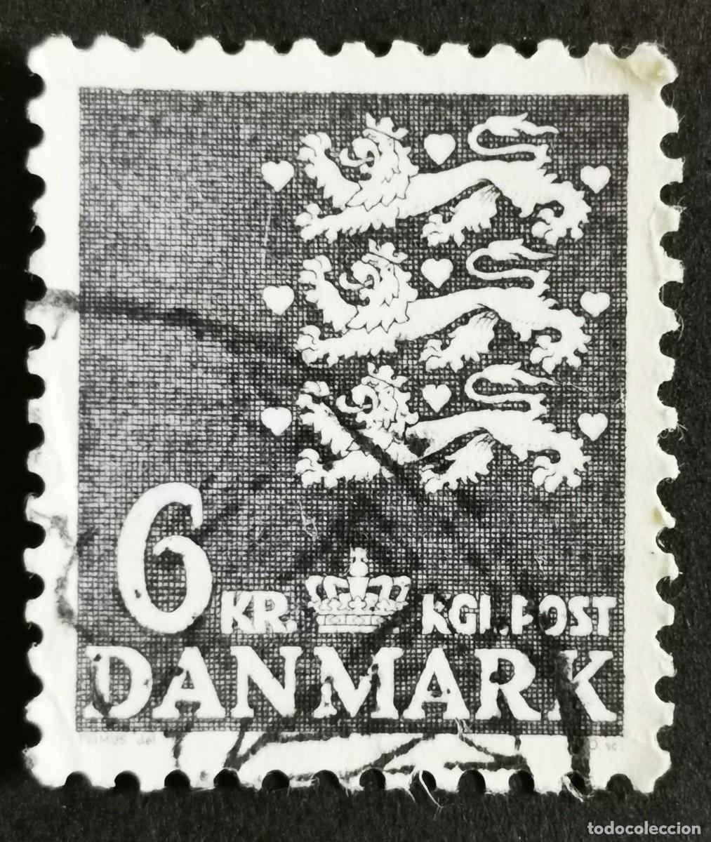 Sellos: Sello Dinamarca 1975, Escudo de armas, 6.00 dkr. Michel: DK 625