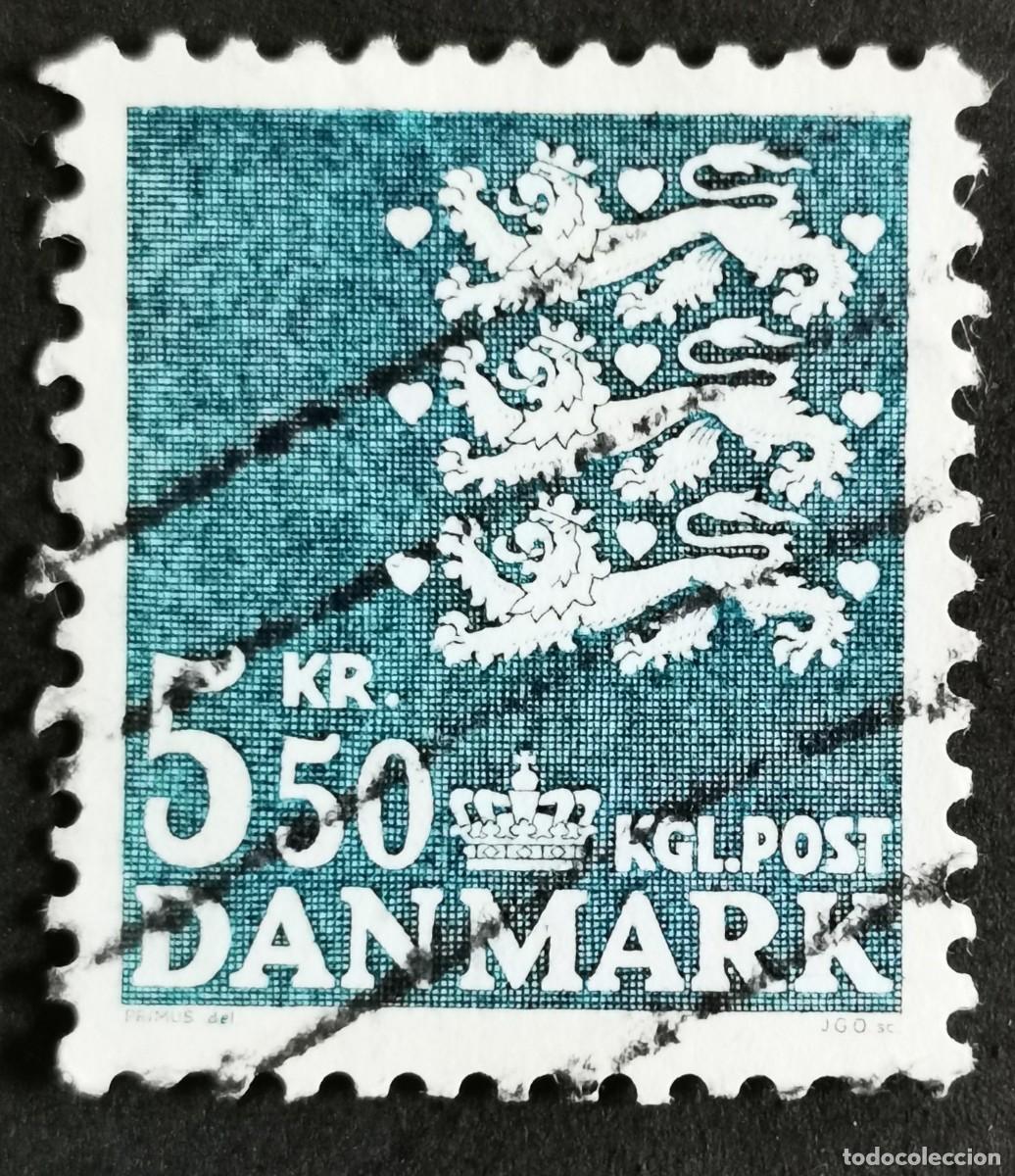 Sellos: Sello Dinamarca 1984, Escudo de armas, 5.50 dkr. Michel: DK 797