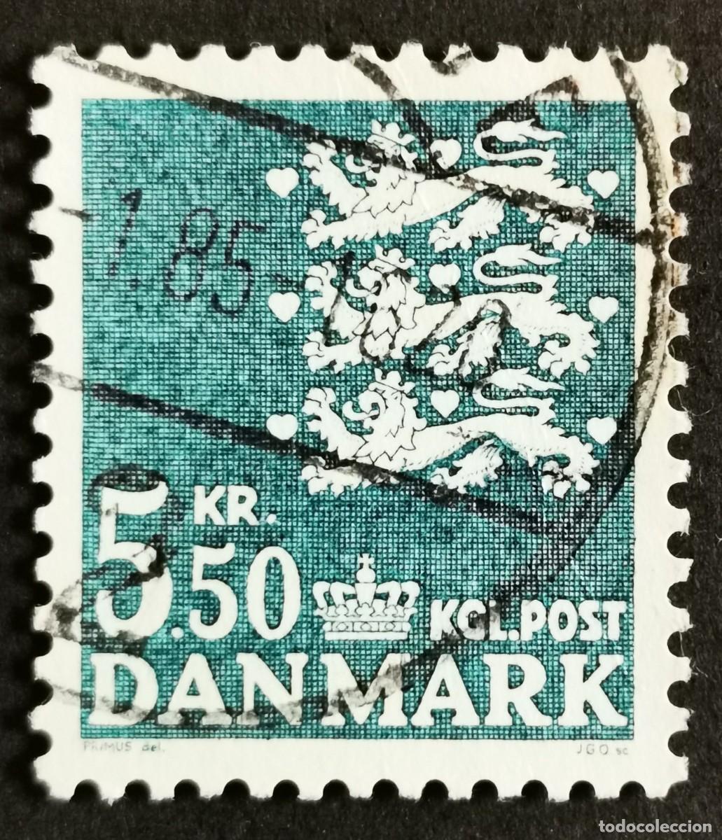 Sellos: Sello Dinamarca 1984, Escudo de armas, 5.50 dkr. Michel: DK 797