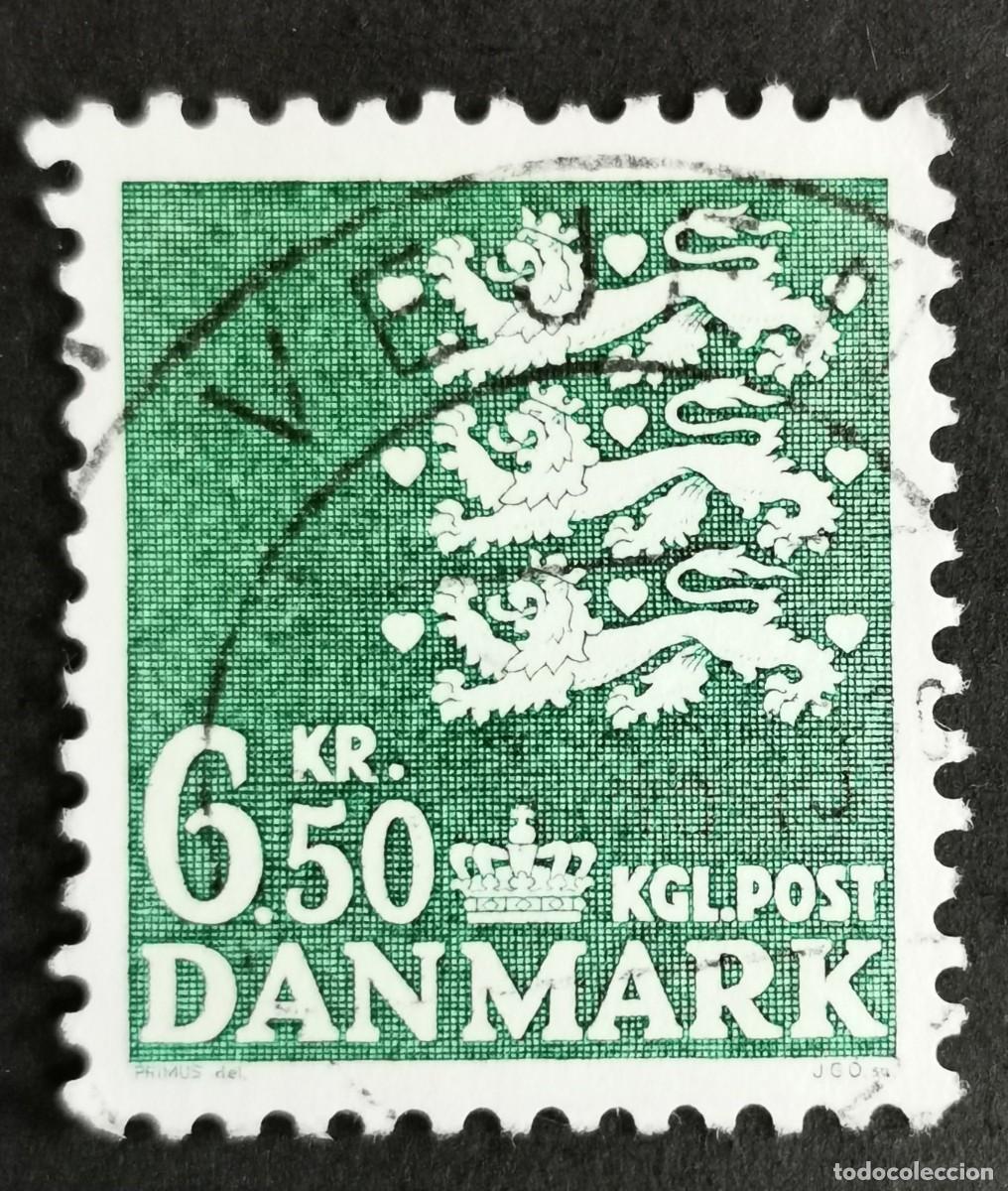 Sellos: Sello Dinamarca 1986, Escudo de armas, 6.50 dkr. Michel: DK 853