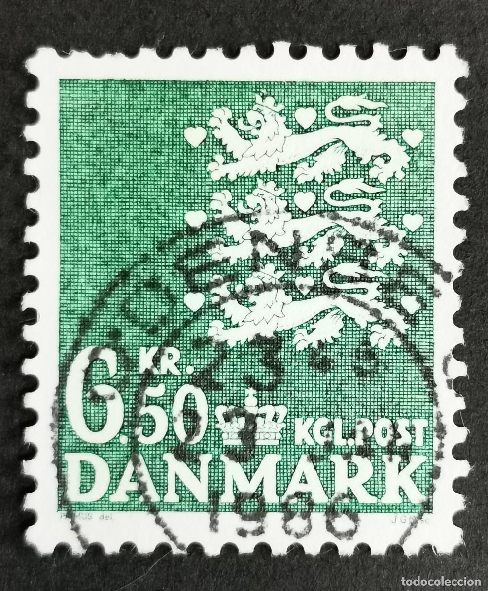 Sellos: Sello Dinamarca 1986, Escudo de armas, 6.50 dkr. Michel: DK 853