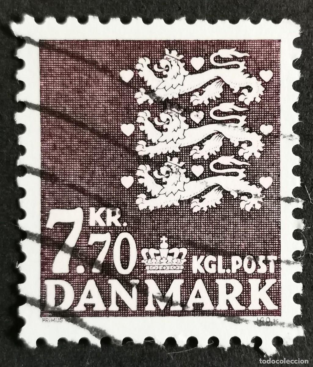 Sellos: Sello Dinamarca 1989, Escudo de armas, 7.70 dkr. Michel: DK 940