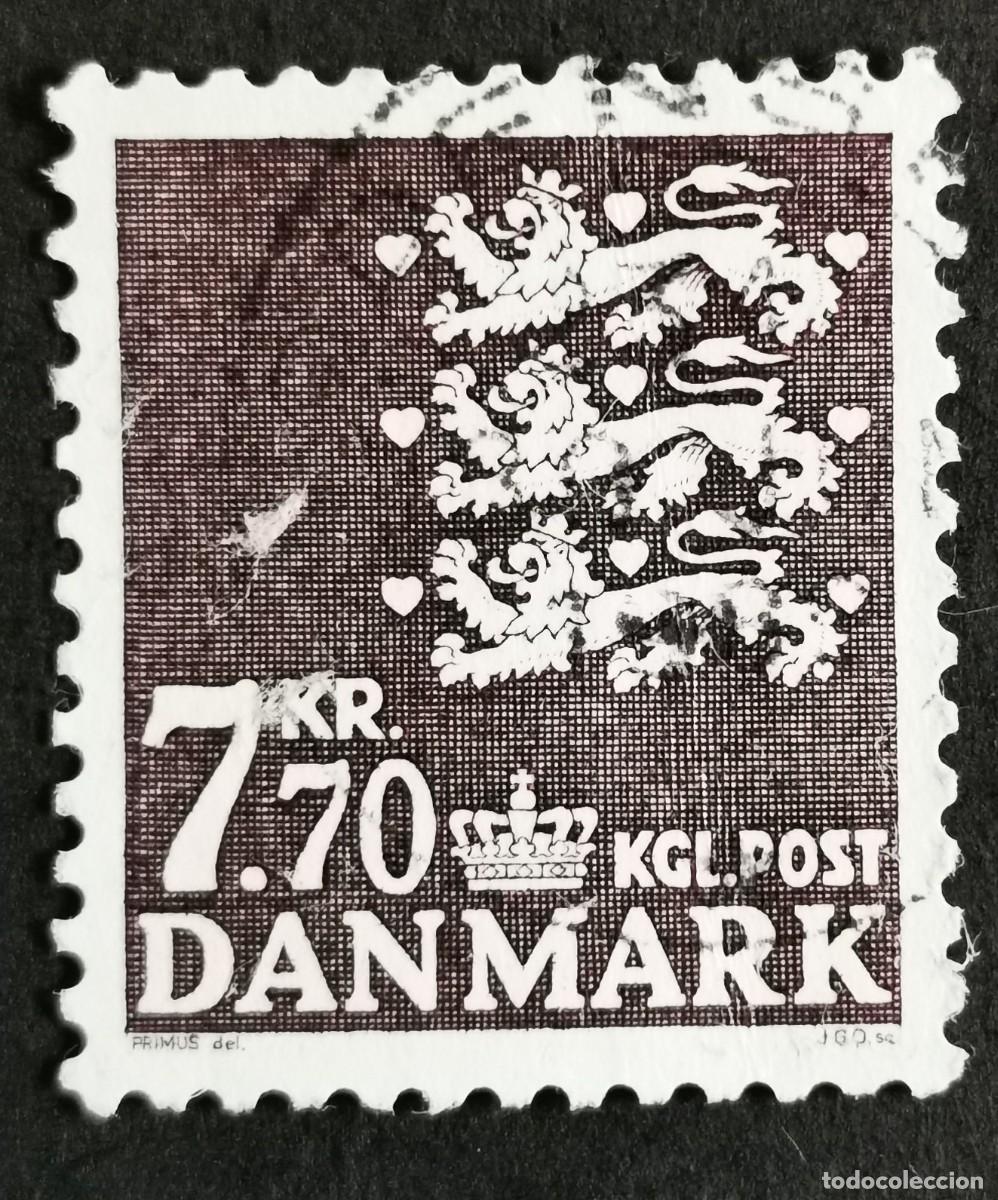 Sellos: Sello Dinamarca 1989, Escudo de armas, 7.70 dkr. Michel: DK 940