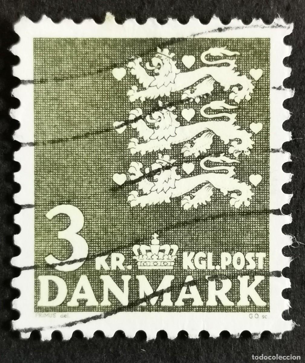 Sellos: Sello Dinamarca 1969, Escudo de armas, 3.00 dkr. Michel: DK 483