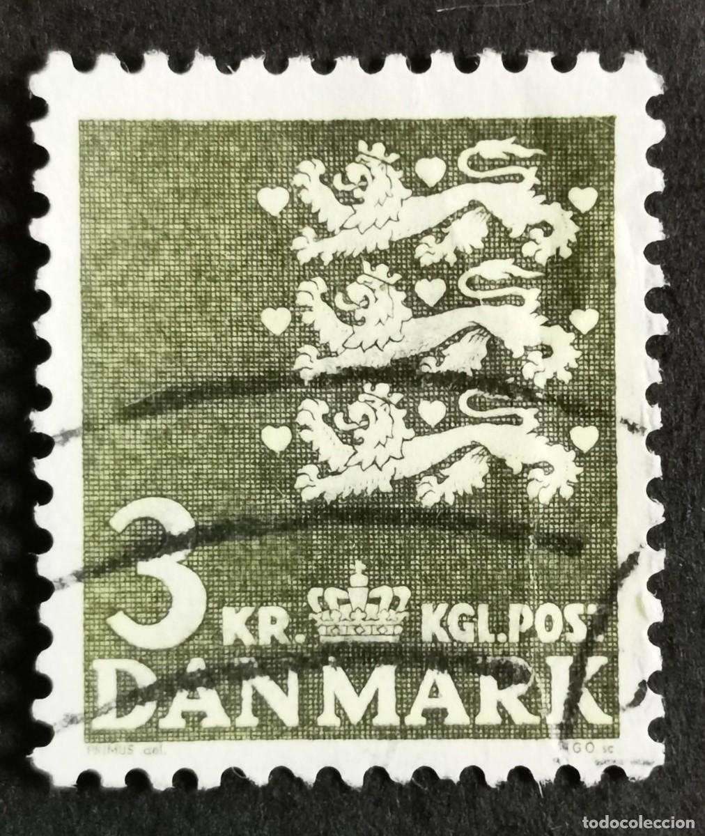 Sellos: Sello Dinamarca 1969, Escudo de armas, 3.00 dkr. Michel: DK 483