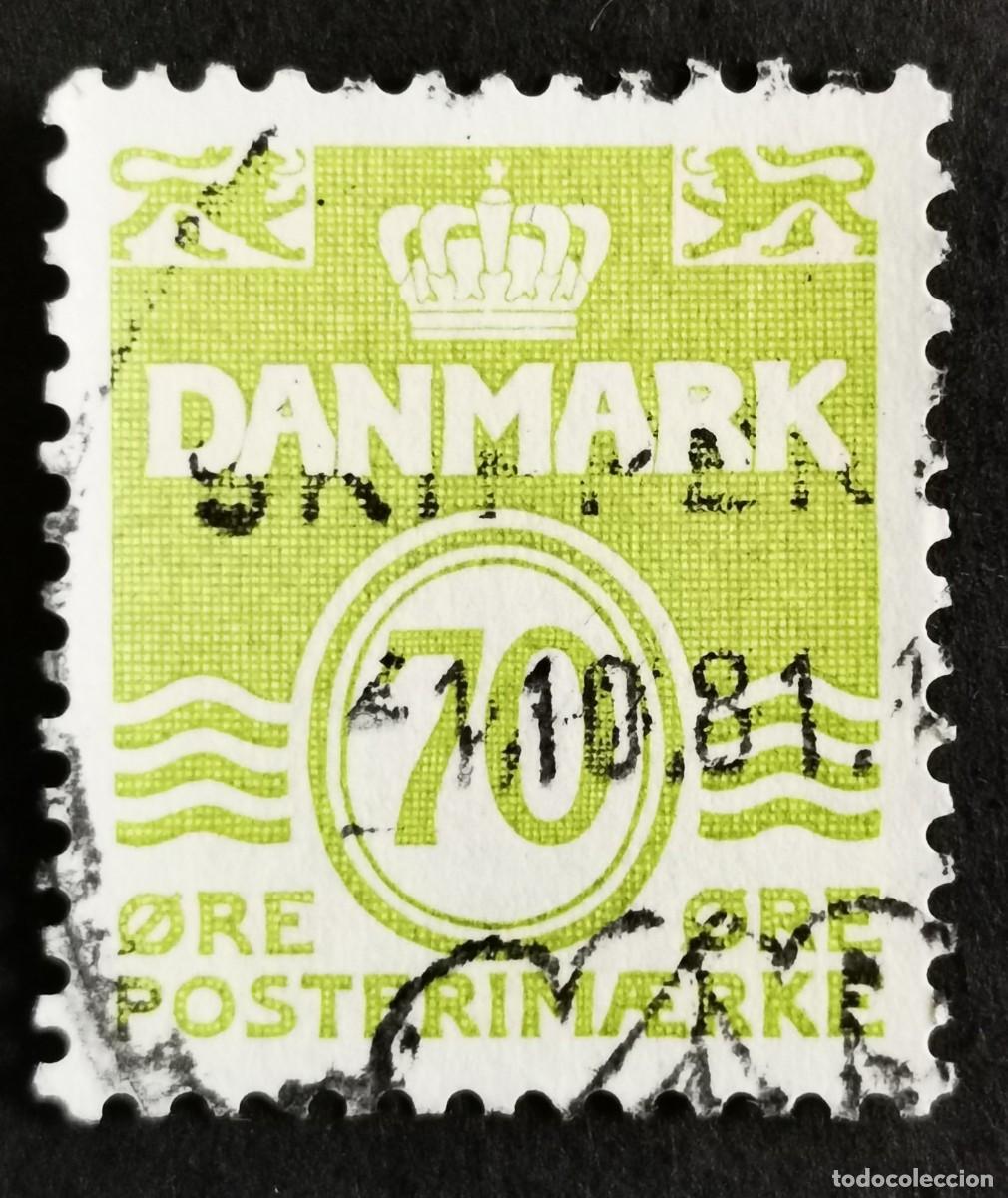 Sellos: Sello Dinamarca 1977, Figura tipo 'onda', 70 &oslash;re. Michel: DK 648
