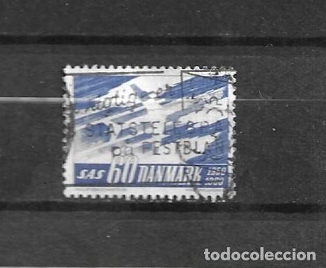 Sellos: Dinamarca 1960, L&iacute;neas a&eacute;reas escandinavas, yvert 396, usado