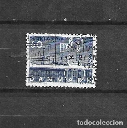 Sellos: Dinamarca 1962, Selandia primer barco con motor, yvert 413, usado