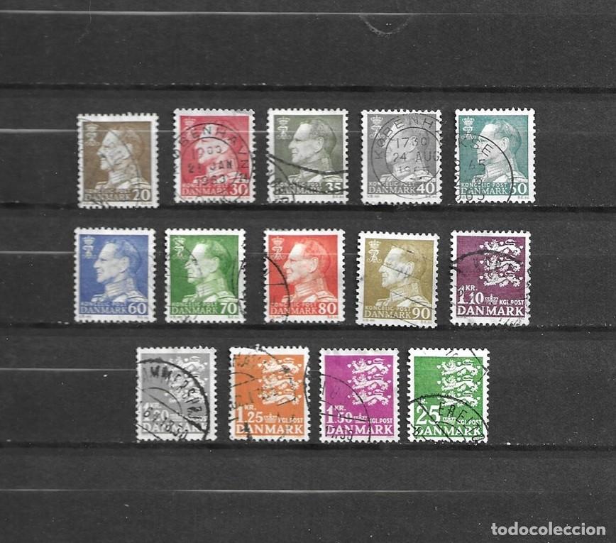 Sellos: Dinamarca 1961 - 1962 , Federico IX y escudos, yvert 398 a 406 , 406A a 408 y 409 a 410, usados