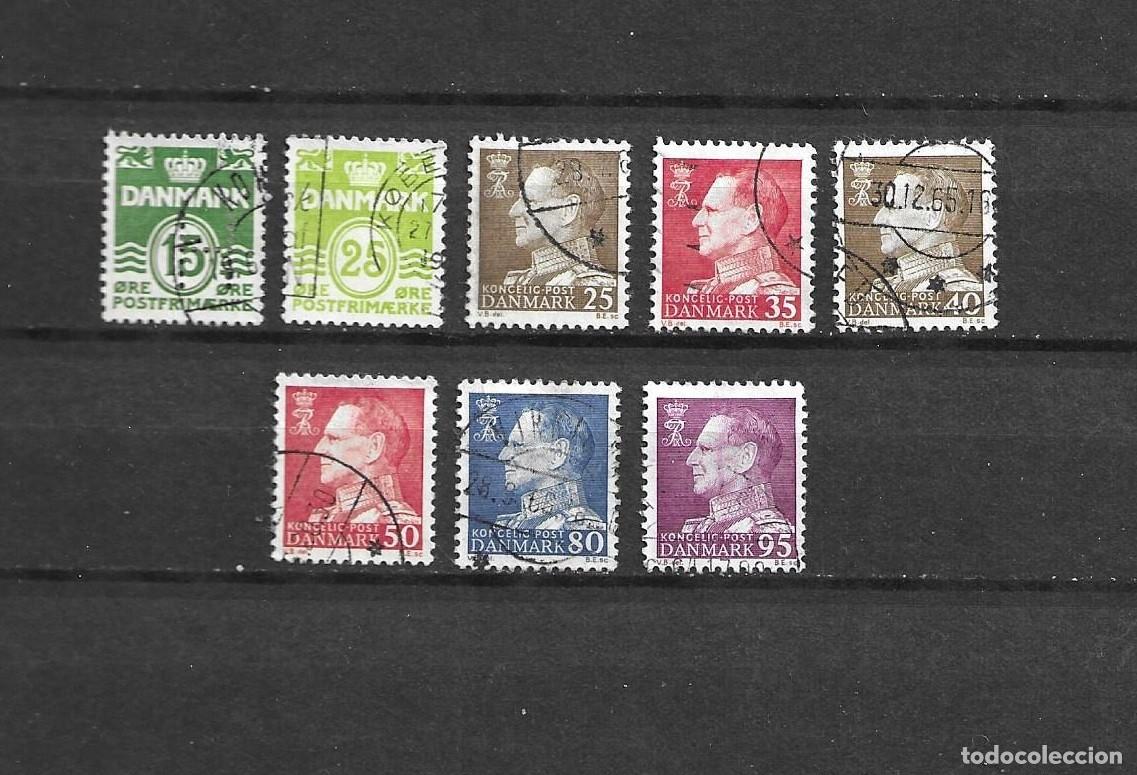 Sellos: Dinamarca 1963 , Serie general, yvert 418 a 425, usados, completa
