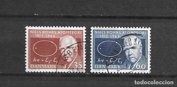 Sellos: Dinamarca 1963 ,Niels Bohr, yvert 429-430, usados