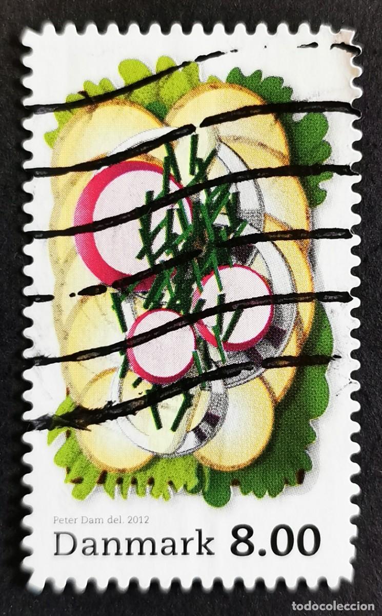 Sellos: Sello Dinamarca 2012, S&aacute;ndwich con rodajas de patata, 8.00 dkr. Michel: DK 1707C