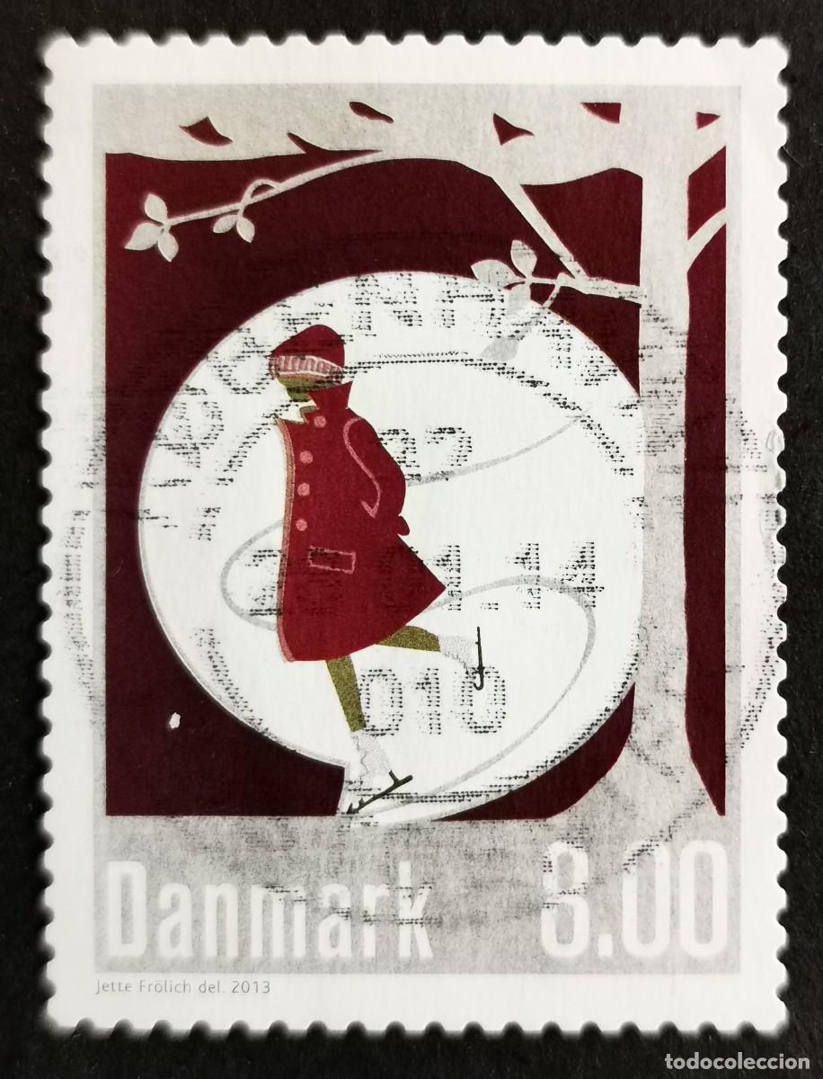 Sellos: Sello Dinamarca 2013, Chica patinadora, 8.00 dkr. Michel: DK 1756