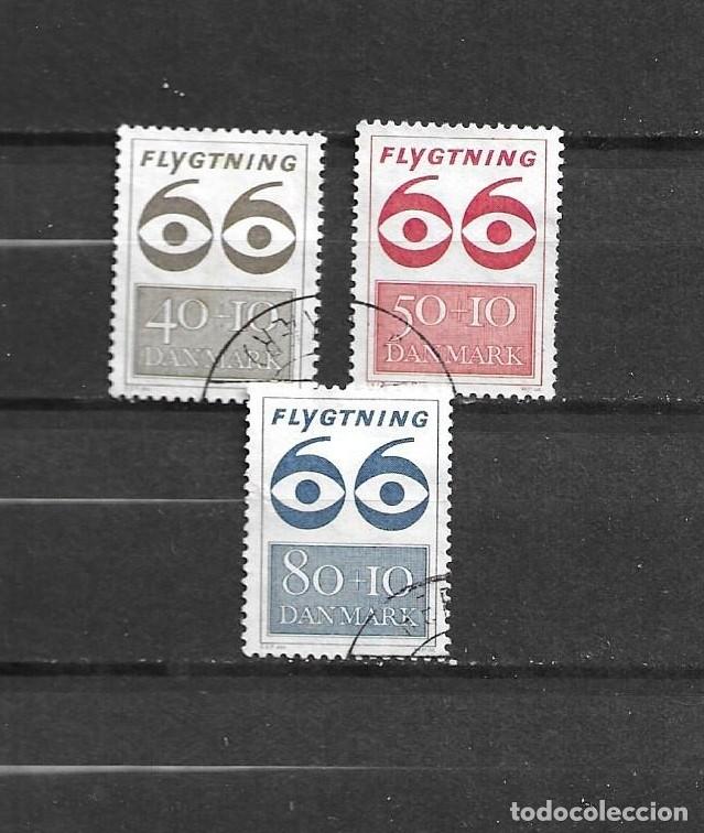 Sellos: Dinamarca, 1966, Pro refugiados, yvert 452-454, usados, completa