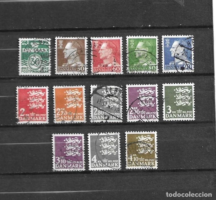 Sellos: Dinamarca, 1967-1970, serie general, yvert 463-470D, usados, completa
