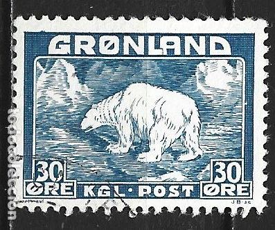 Sellos: GROENLANDIA YVERT NUM. 7 USADO