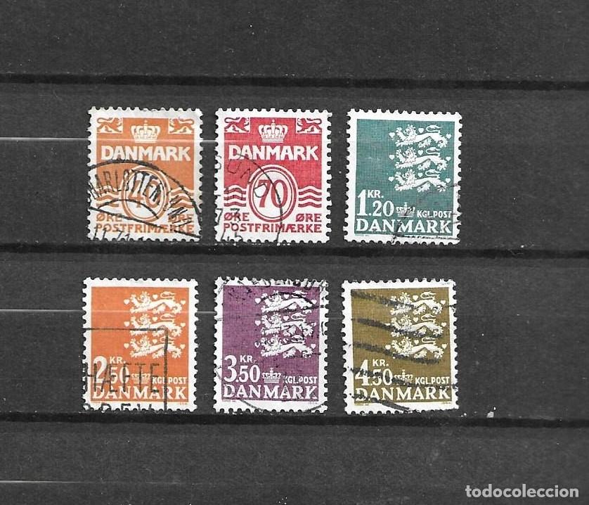 Sellos: Dinamarca, 1971-1972, serie general, yvert 518-523, usados, completa