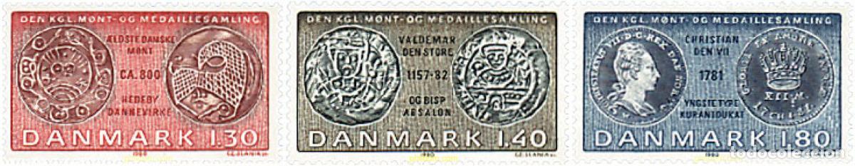 Sellos: 96104 MNH DINAMARCA 1980 COLECCION REAL DE MONEDAS Y MEDALLAS DEL MUSEO NACIONAL