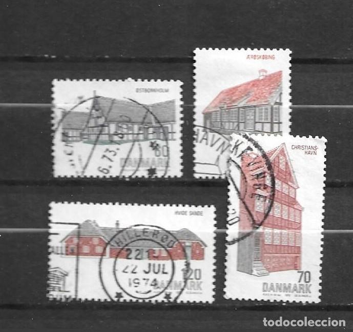 Sellos: Dinamarca, 1972, arquitectura tradicional, yvert 545-548, usados, completa