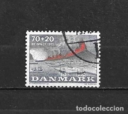Sellos: Dinamarca, 1973, pro v&iacute;ctimas de la explosi&oacute;n volc&aacute;nica de Haimaey, yvert 556, usado