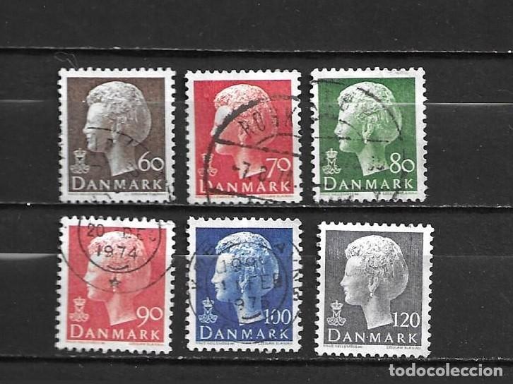 Sellos: Dinamarca, 1974, reina Margarita segunda, yvert 567-572, usados, completa