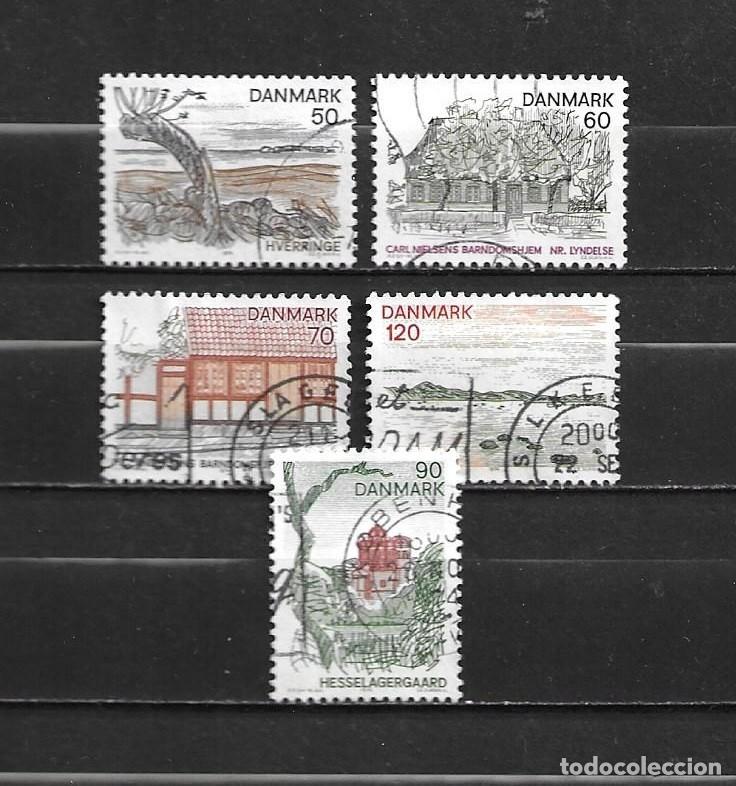 Sellos: Dinamarca, 1974, paisajes de la isla de Fionia, yvert 574-578, usado, completa