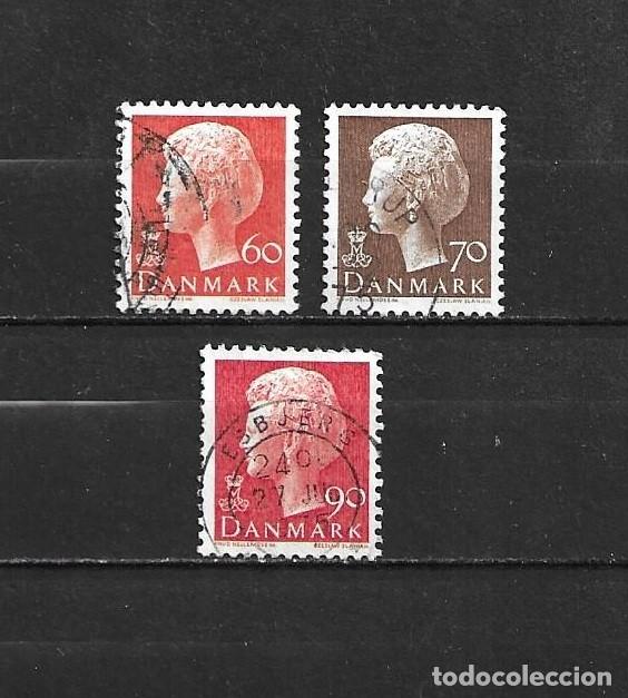 Sellos: Dinamarca, 1974, reina Margarita, yvert 579-581, usados, completa