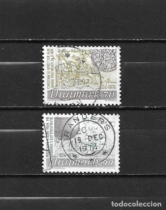 Sellos: Dinamarca, 1974, 350 aniversario del correo dan&eacute;s, yvert 586-587, usados, completa