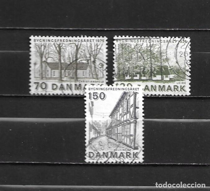 Sellos: Dinamarca, 1975, arquitectura, yvert 598-600, usado, completa