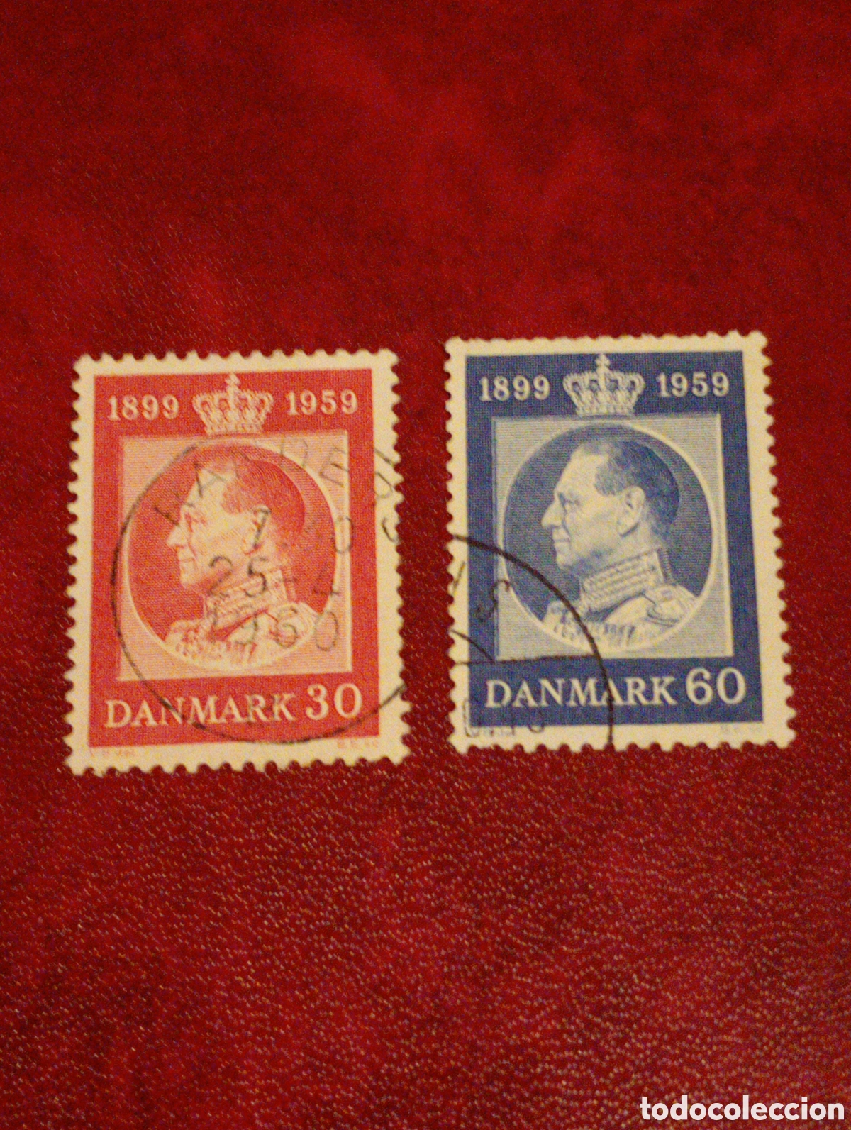 Sellos: DINAMARCA 1959 60 ANIVERSARIO NACIMIENTO DEL REY FEDERICO IX