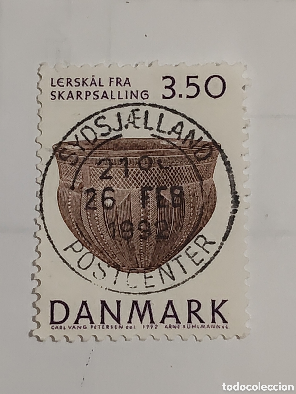 Selos: Sello de Dinamarca Arqueolog&iacute;a del Museo nacional de Copenhague 1992