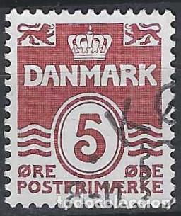 Briefmarken: DINAMARCA 1938 - S. B&Aacute;SICA, OLAS, ROJO VINO - USADO