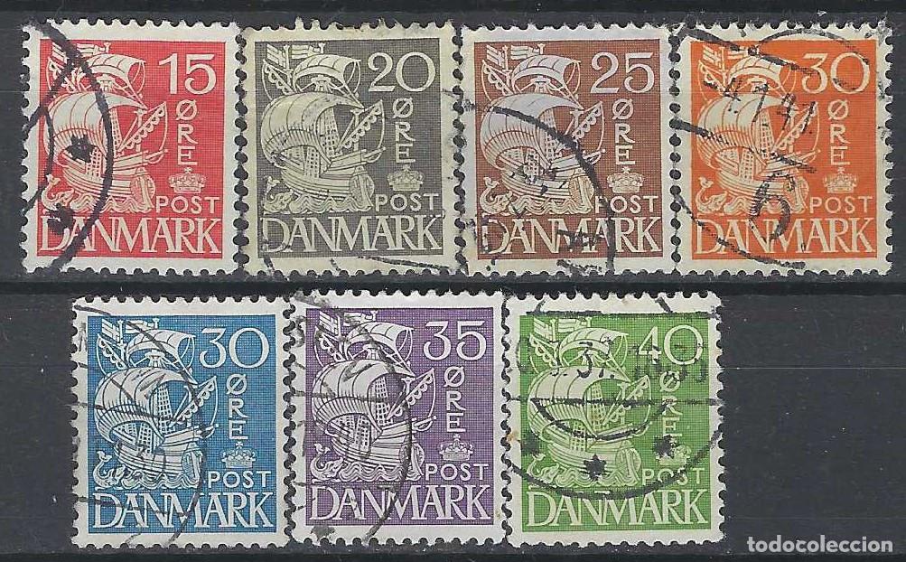 Timbres: DINAMARCA 1937-40 - CARABELA, 7 VALORES - USADOS