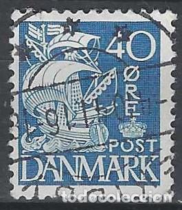 Briefmarken: DINAMARCA 1940 - CARABELA, AZUL - USADO